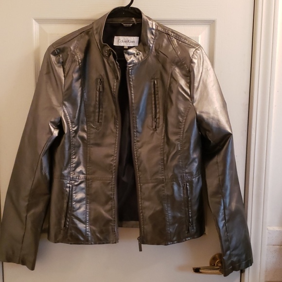 calvin klein metallic jacket